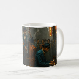 Caneca De Café Neon Jazz Night Mood