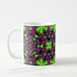 Caneca De Café Neon Kaleidoscope Coffee Mug – Psychedelic Tasse