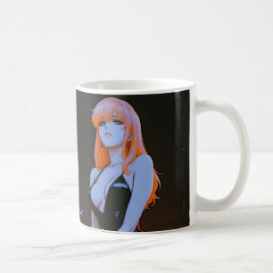 Caneca De Café Neon Night Diva — Anime Garota & Carro de Rua Cane