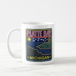 Caneca De Café Neon Platte Bay Michigan