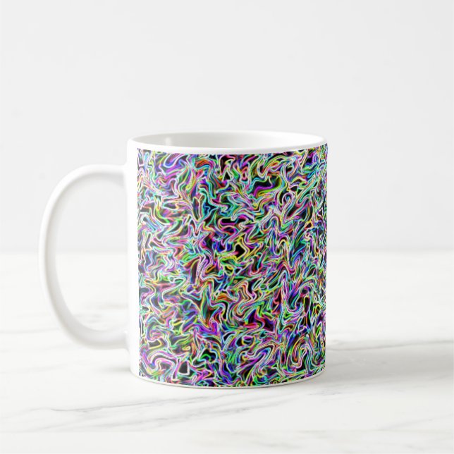 Caneca De Café Neon Swirl 11oz (Esquerda)