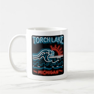 Caneca De Café Neon Torch Lake Michigan