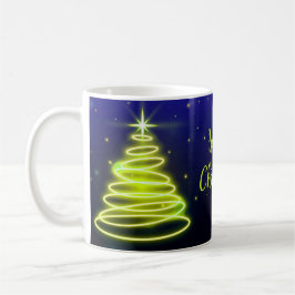 Caneca De Café Neon Tree Happy Christmas Tree Mug
