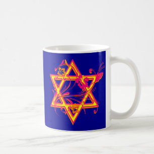 Caneca De Café Neon Tropical Hibiscus Star de David