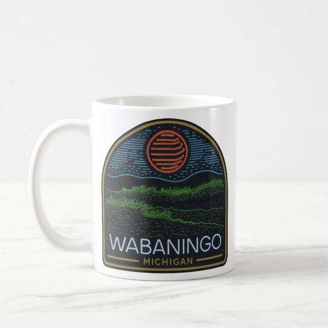 Caneca De Café Neon Wabaningo Michigan (Esquerda)