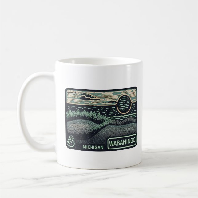 Caneca De Café Neon Wabaningo Michigan (Esquerda)