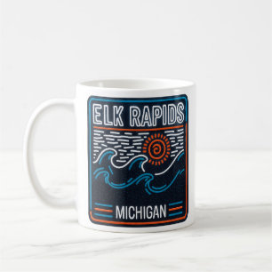 Caneca De Café Neon Waves Elk Rapids Michigan