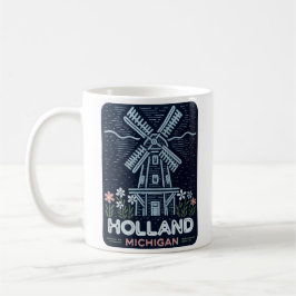 Caneca De Café Neon Windmill Holland Michigan