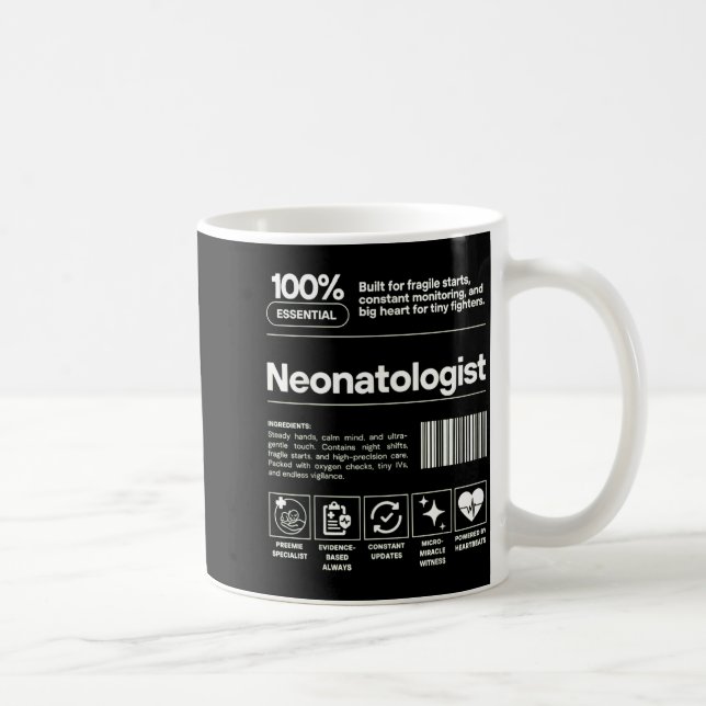 Caneca De Café Neonatologist &amp; D Neonatology Gift Nicu Doctor (Direita)