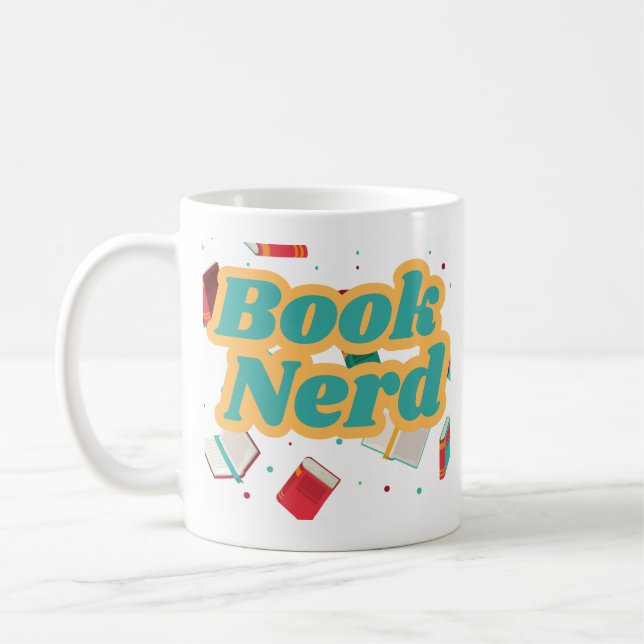 Caneca De Café Nerd de Livro (Esquerda)