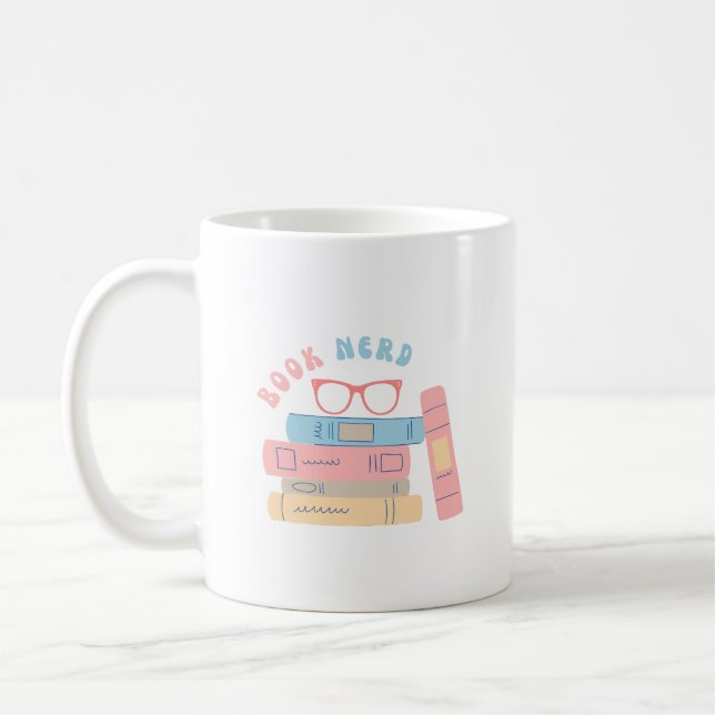 Caneca De Café Nerd de Livro Design (Esquerda)