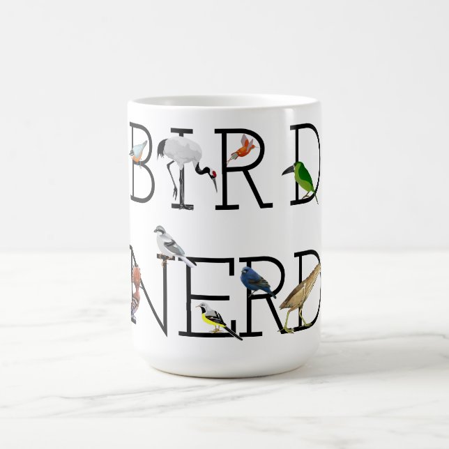 Caneca De Café Nerd de pássaros - Três (Centro)