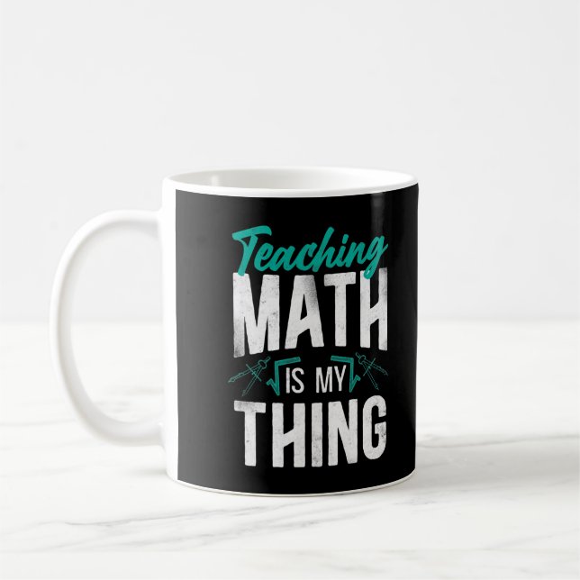 Caneca De Café Nerd De Professores De Matemática Ensinando Matemá (Esquerda)