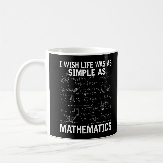 Caneca De Café Nerd Encantado de Matemática do Professor de Matem (Esquerda)