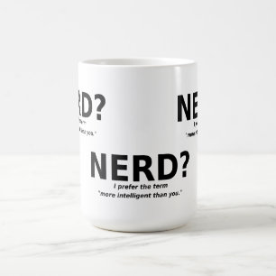 Caneca De Café Nerd Ou Canhão Funny Inteligente