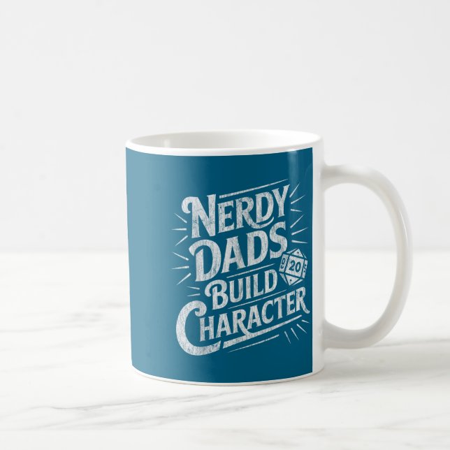 Caneca De Café Nerdy Dads Build Character Father Humor  (Direita)
