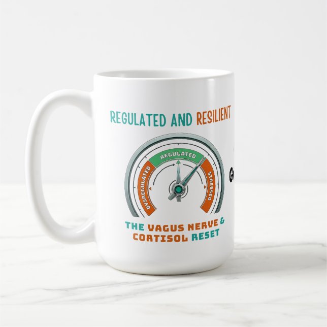 Caneca De Café Nervo Vago Regulado e Resiliente Reset de Cortisol (Esquerda)