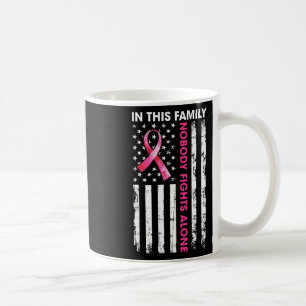Caneca De Café Nesta Família Ninguém Luta Sozinho Com O Cancer A