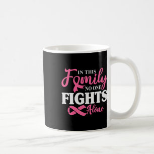 Caneca De Café Nesta Família Ninguém Luta Sozinho Com O Cancer Da