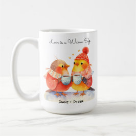 Caneca De Café Nestle in Love Cute Birds Romance Cartoon Café