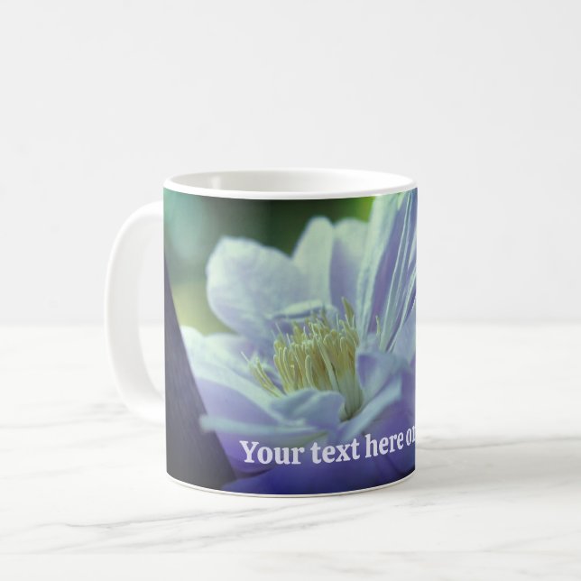Caneca De Café Nestled Clematis Flower Personalized (Frente Esquerda)