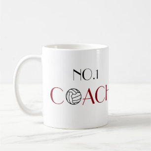 Caneca De Café Netball inspirador do treinador No.1