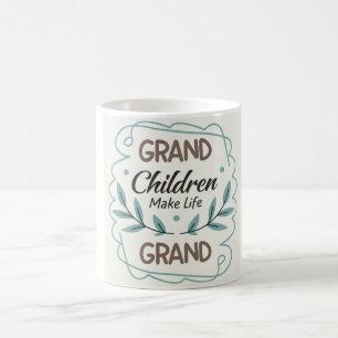 Caneca De Café Netos Tornam a Vida Grandiosa Cota Letrada à Mão