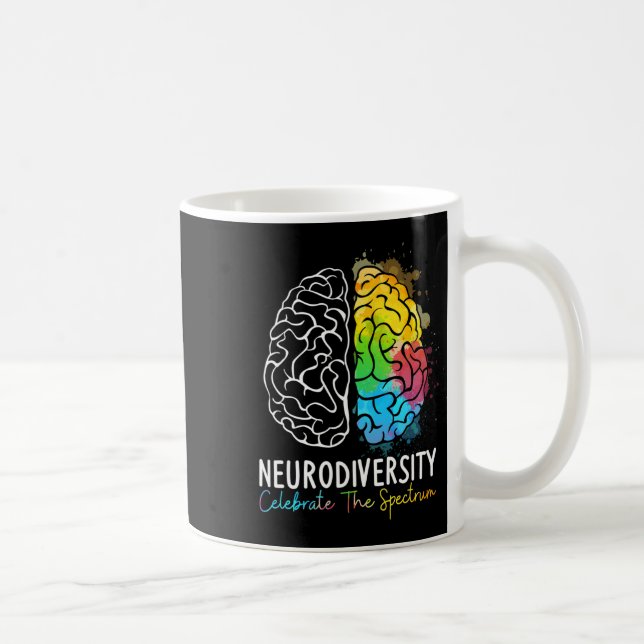 Caneca De Café Neurodiversidade - Autismo Espectro Asd Adhd Arco- (Direita)