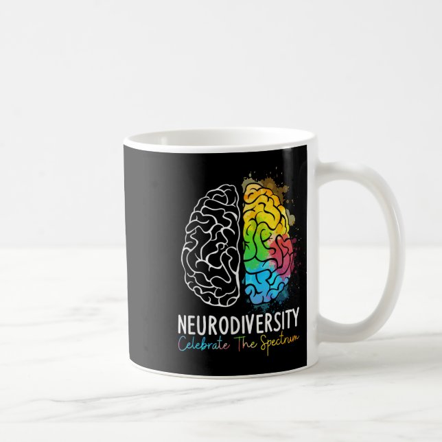 Caneca De Café Neurodiversidade - Autismo Espectro Asd Adhd Arco- (Direita)
