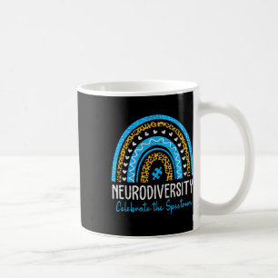 Caneca De Café Neurodiversidade Autismo Espectro Asd Adhd Rainbow