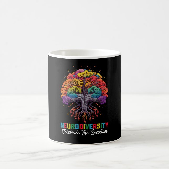 Caneca De Café Neurodiversidade Celebra O Autismo Do Espectro (Centro)