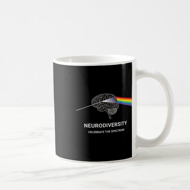 Caneca De Café Neurodiversity Autism Spectrum Asd Adhd Arco-Íris (Direita)