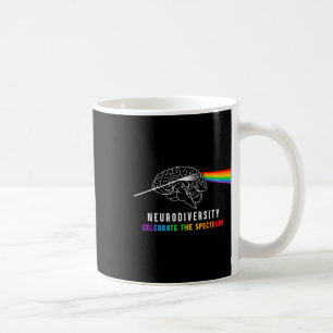 Caneca De Café Neurodiversity Autismo Espectro Cérebro Asd Chuva 