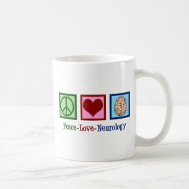 Caneca De Café Neurologia do Amor pela Paz - Neurologista
