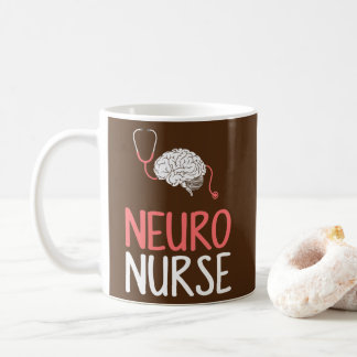 Caneca De Café Neurologia Enfermeira Neurociência cerebral 