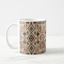 Caneca De Café Neutral Moroccan Rug Art