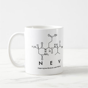 Caneca De Café Nev peptide name mug