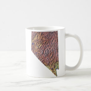 Caneca De Café Nevadan Flag + Map Mug