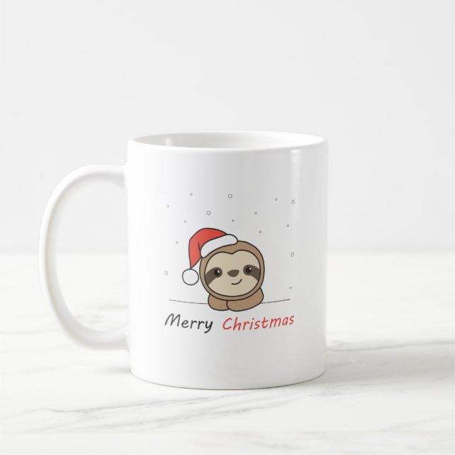 Caneca De Café Neve de Natal Lenta Animais de inverno (Esquerda)