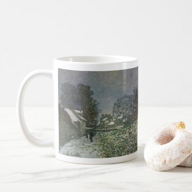 Caneca De Café Neve na Argentina por Claude Monet (Com Donut)
