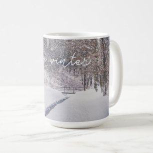 Caneca De Café Neve no parque