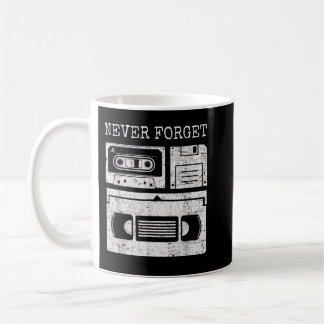 Caneca De Café Never Forget The 80's Vintage Audio Cassette Video