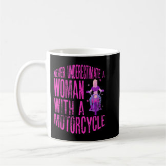 Caneca De Café Never Underestimate A Woman With A Motorcycle A Fu