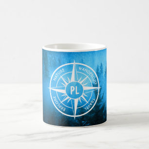 Caneca De Café Névoa emblem monograma em estrela de pântano