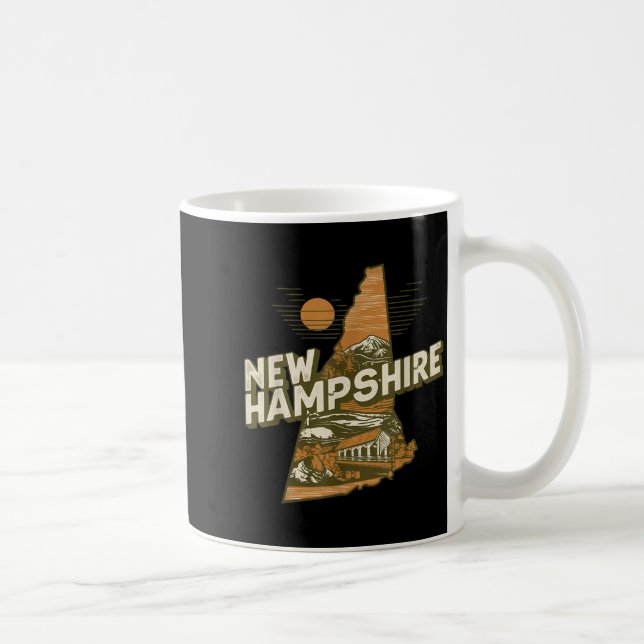 Caneca De Café New Hampshire Souvenirs For Men, Women &amp; Kids  (Direita)