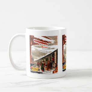 Caneca De Café New Haven Railroad Natal 1947     