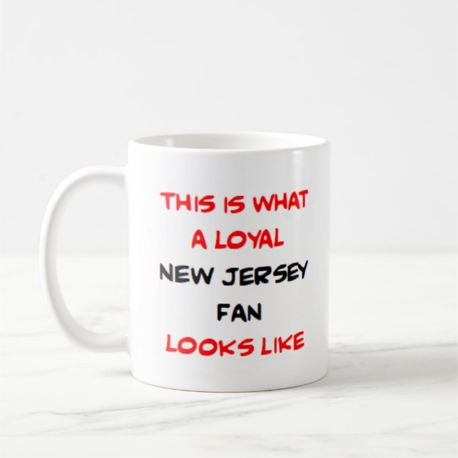 Caneca De Café new jersey fan, loyal (Esquerda)