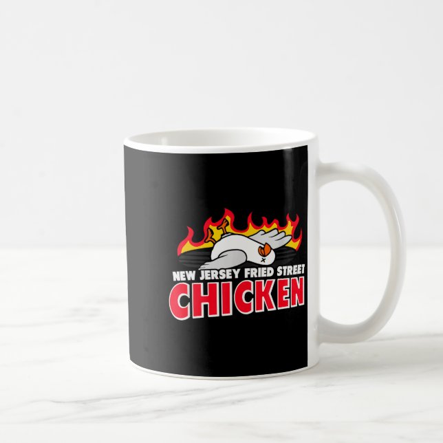 Caneca De Café New Jersey Fried Street Chicken Funny Food  (Direita)