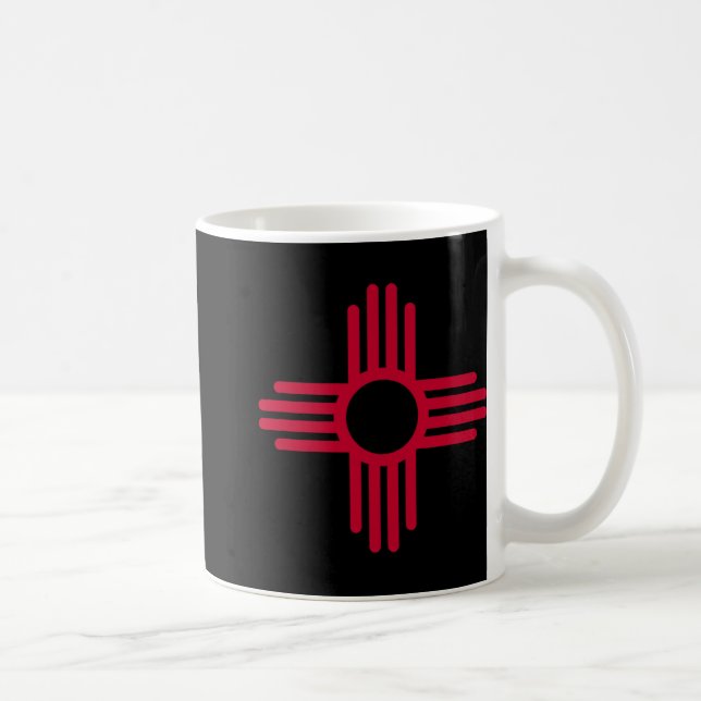 Caneca De Café New Mexico State Flag Zia Symbol Flag  (Direita)