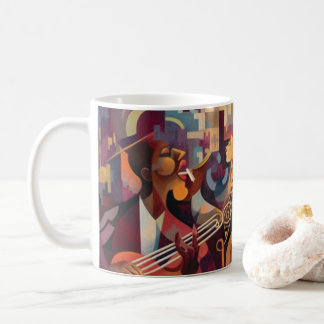 Caneca De Café New Orleans Jazz Club Abstrato Art